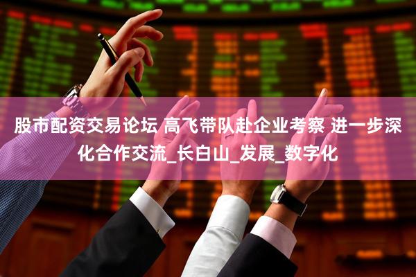 股市配资交易论坛 高飞带队赴企业考察 进一步深化合作交流_长白山_发展_数字化